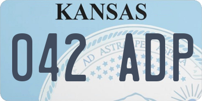 KS license plate 042ADP