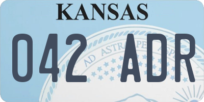 KS license plate 042ADR