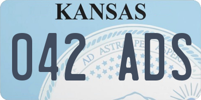 KS license plate 042ADS