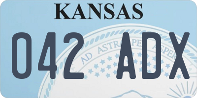 KS license plate 042ADX