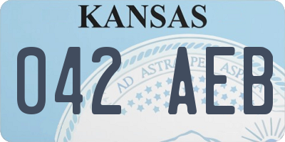 KS license plate 042AEB