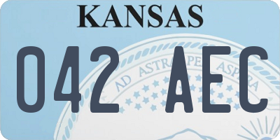 KS license plate 042AEC