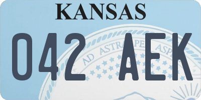 KS license plate 042AEK