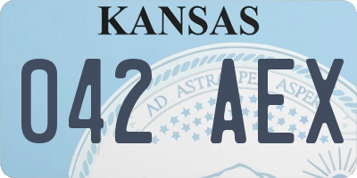KS license plate 042AEX