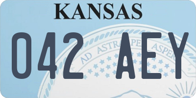 KS license plate 042AEY