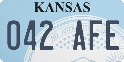 KS license plate 042AFE