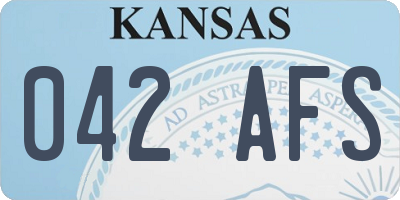 KS license plate 042AFS