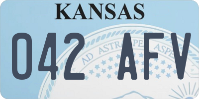 KS license plate 042AFV