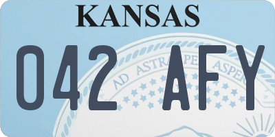 KS license plate 042AFY