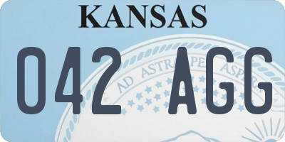 KS license plate 042AGG