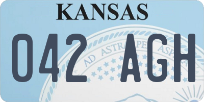 KS license plate 042AGH