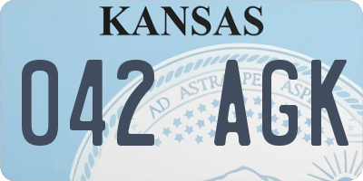 KS license plate 042AGK