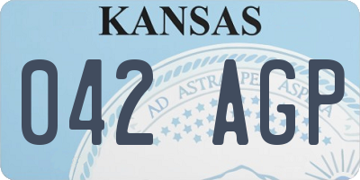 KS license plate 042AGP
