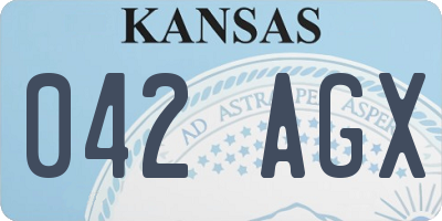 KS license plate 042AGX