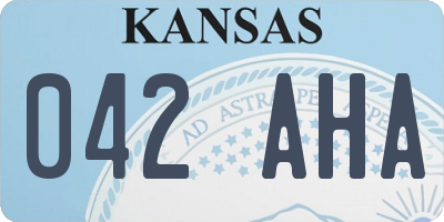 KS license plate 042AHA