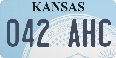 KS license plate 042AHC