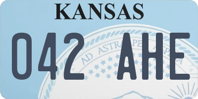 KS license plate 042AHE