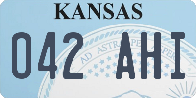 KS license plate 042AHI