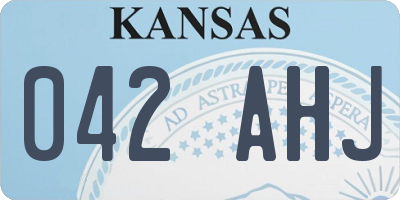 KS license plate 042AHJ