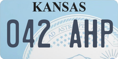 KS license plate 042AHP