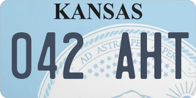 KS license plate 042AHT