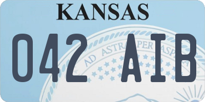 KS license plate 042AIB