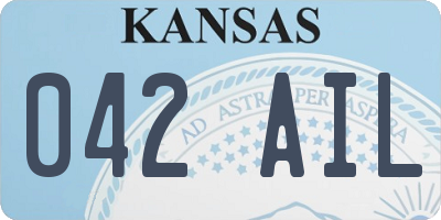 KS license plate 042AIL
