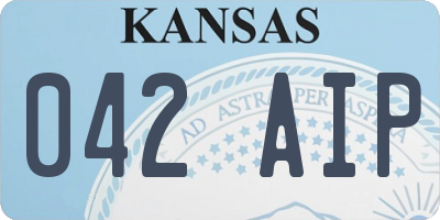 KS license plate 042AIP