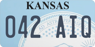 KS license plate 042AIQ