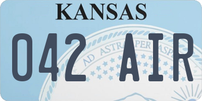 KS license plate 042AIR