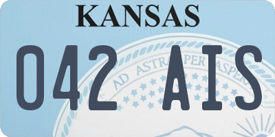 KS license plate 042AIS