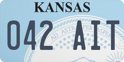 KS license plate 042AIT