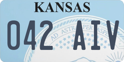 KS license plate 042AIV