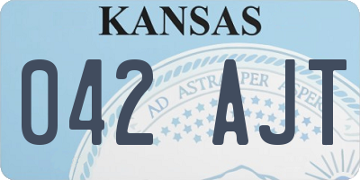 KS license plate 042AJT