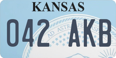 KS license plate 042AKB