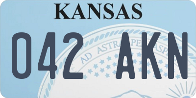 KS license plate 042AKN