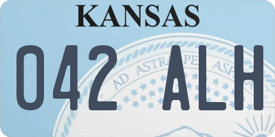KS license plate 042ALH