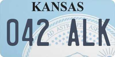 KS license plate 042ALK