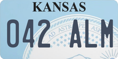 KS license plate 042ALM