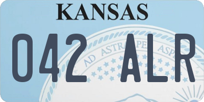 KS license plate 042ALR