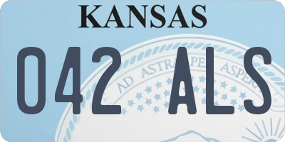 KS license plate 042ALS