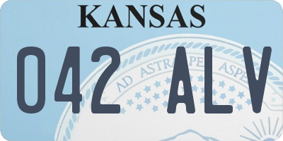 KS license plate 042ALV