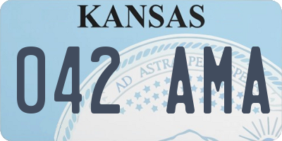 KS license plate 042AMA