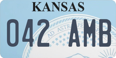 KS license plate 042AMB