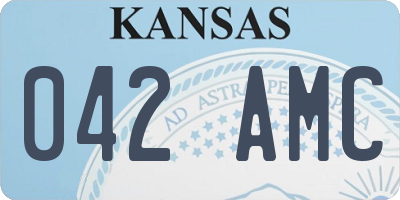 KS license plate 042AMC