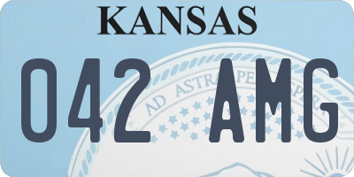 KS license plate 042AMG