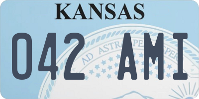 KS license plate 042AMI
