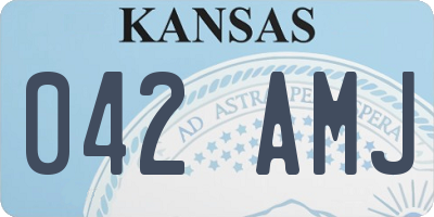 KS license plate 042AMJ