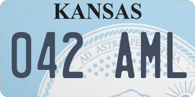 KS license plate 042AML