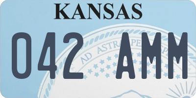 KS license plate 042AMM